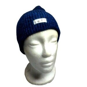Men's Neff Beanie Soft Acrylic Blue & Black Waffle Weave Beanie Hat Cap OS